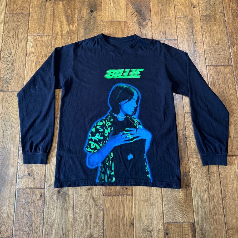 Billie Eilish World Tour 2020 Concert Merch Neon Long Sleeve Shirt Size M